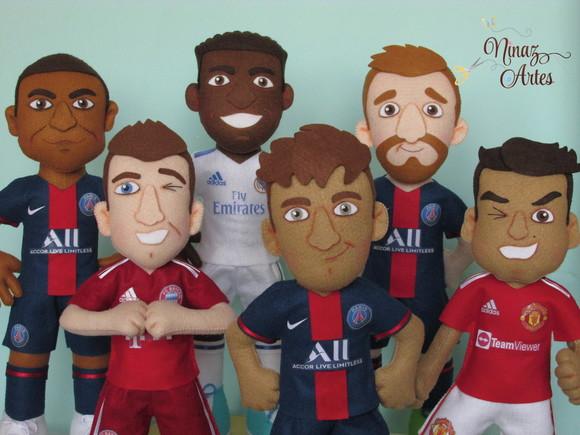 Kit com 6 Craques - Tema Jogadores de Futebol