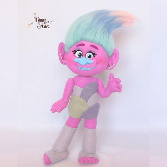 Kit com Barb, Viva, Cetim e Chenille - Tema Trolls