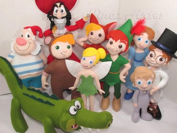 Kit Master com 10 Personagens - Tema Peter Pan