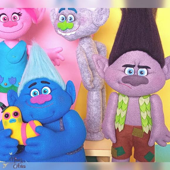 Kit Poppy, Gui Diamante, Biggie e Tronco - Tema Trolls