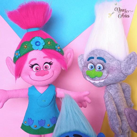 Kit Poppy, Gui Diamante, Biggie e Tronco - Tema Trolls