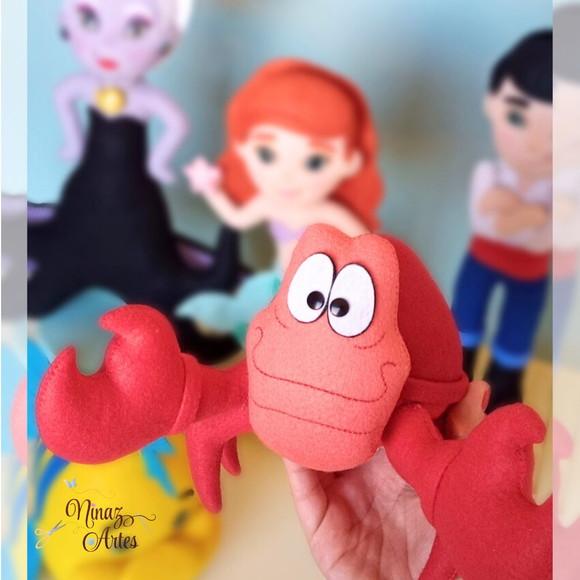 Kit Princesa Sereia com 5 Personagens - Bonecos Decorativos