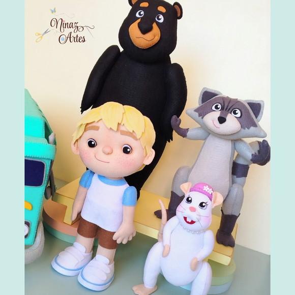 Kit com 5 Bonecos Decorativos- Tema Zé Coleta/ Trash Truch
