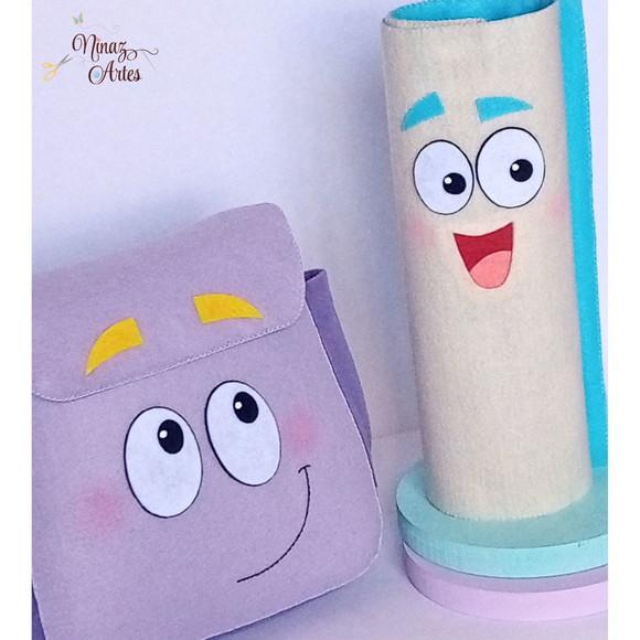 Mapa e Mochila - Tema Dora Aventureira