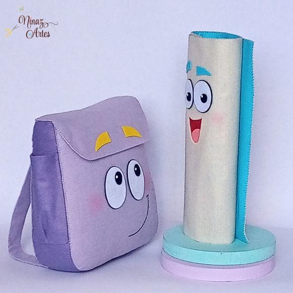 Mapa e Mochila - Tema Dora Aventureira