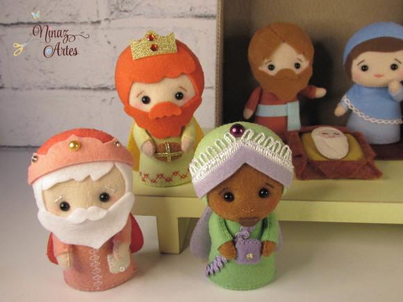 Mini Presépio - Decoração de Natal - Kit com 9 Peças