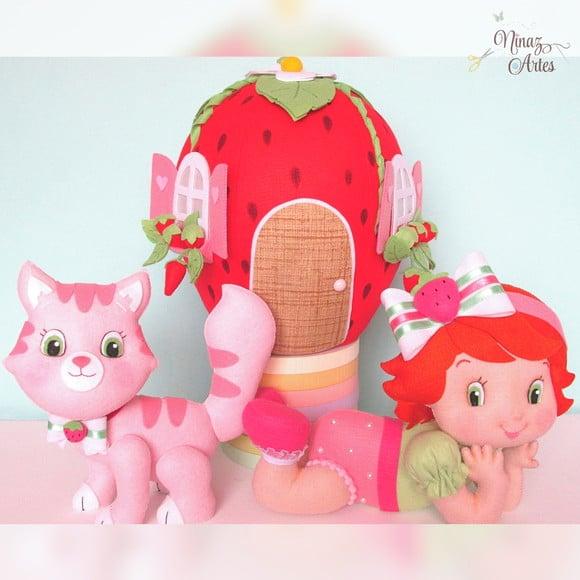 Moranguinho, Pudim e Morangão - Kit com 3 Peças