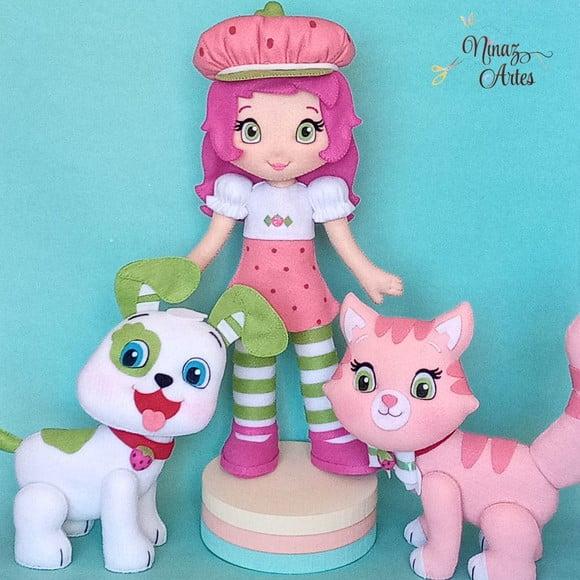 Moranguinho e Mascotes - Kit com 3 Personagens
