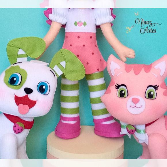 Moranguinho e Mascotes - Kit com 3 Personagens