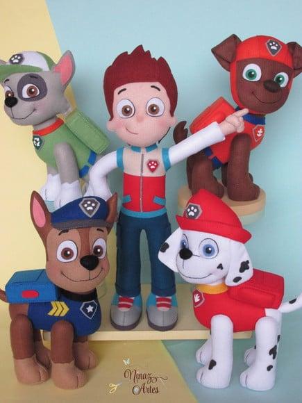 Patrulha Canina - Kit com 5 Bonecos