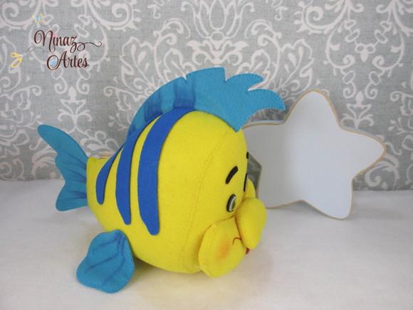 Peixe Linguado - Tema Princesa Sereia - Fundo do Mar