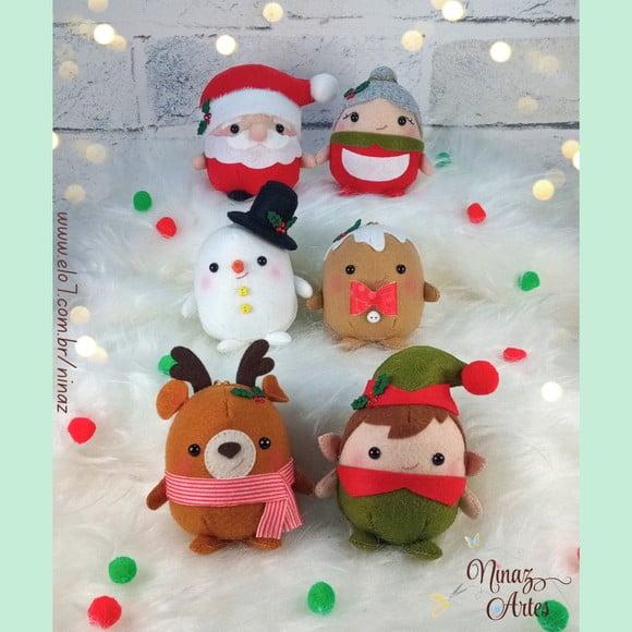Pingentes Bolinhas de Natal - Kit com 6 Pingentes Clássicos