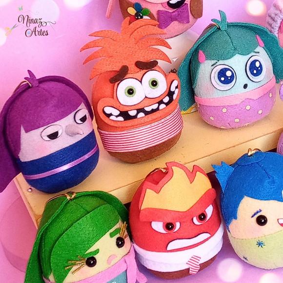 Kit com 10 pingentes -Bolinhas Puffys Divertidamente