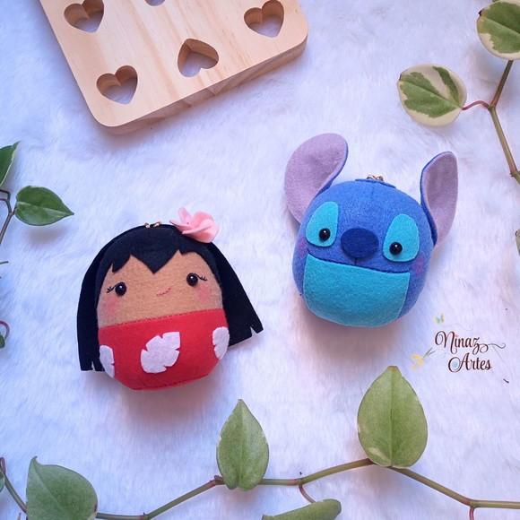 Pingentes Lilo e Stitch - Kit com 2 Bolinhas