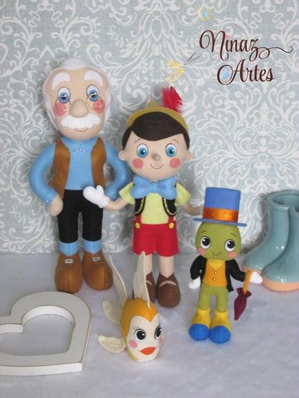 Pinóquio - Kit com 4 Personagens