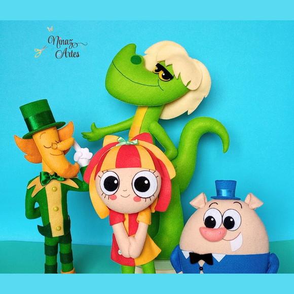 Kit com 4 Bonecos -Tema Sitio do Picapau Amarelo