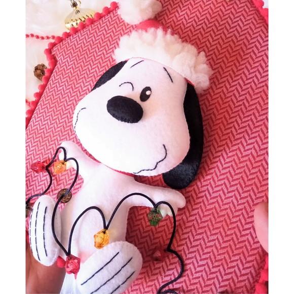 Snoopy Enfeite de Porta - Decoração de Natal