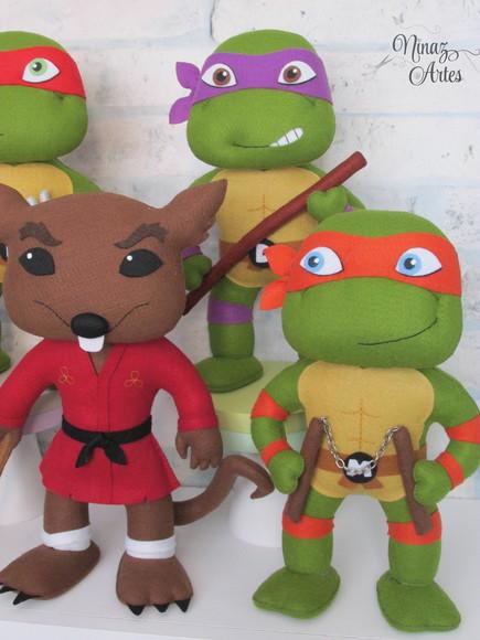 Tartarugas Ninjas - Kit com 5 Personagens