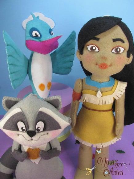 Trio Meeko, Flitt e Pocahontas - Bonecos Decorativos