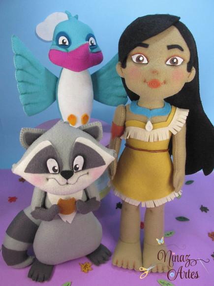 Trio Meeko, Flitt e Pocahontas - Bonecos Decorativos