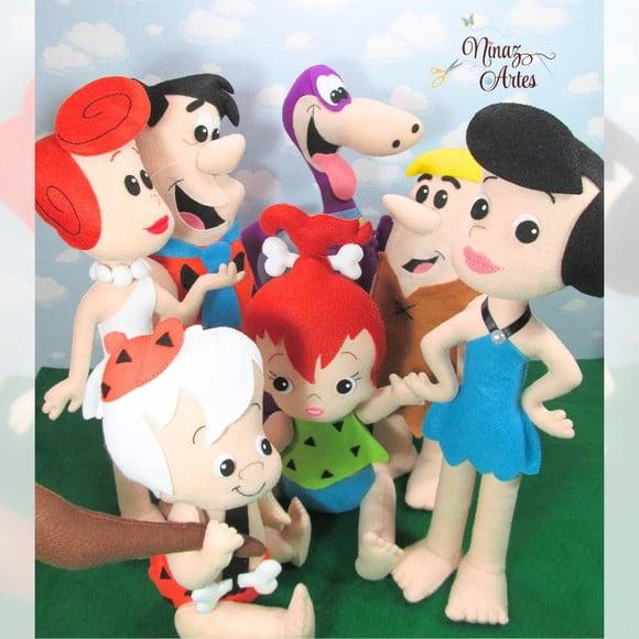 Turma os Flintstones - Kit com 7 Bonecos Decorativos