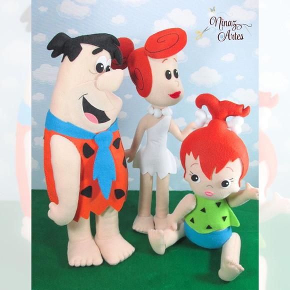 Turma os Flintstones - Kit com 7 Bonecos Decorativos