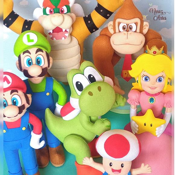 Turma Super Mario - Bonecos Decorativos