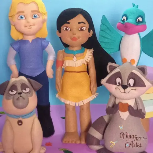 15kit com 5 Bonecos - Tema Pocahontas
