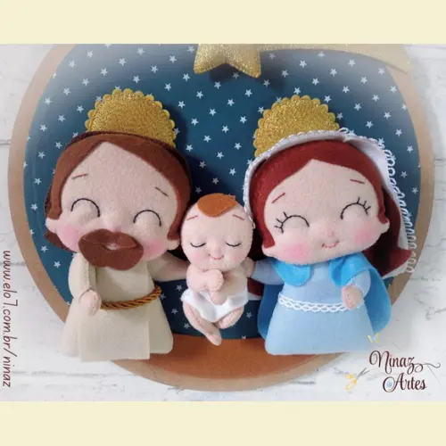 Bastidor Sagrada Família - Decoração de Natal