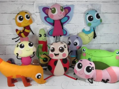Bichinhos do Jardim - Kit com 10 Personagens
