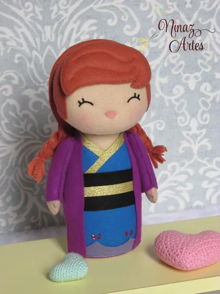 Boneca Anna Kokeshi - Princesas - Tema Oriental