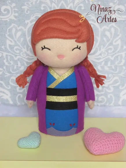 Boneca Anna Kokeshi - Princesas - Tema Oriental