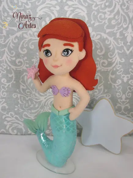 Boneca Ariel - Tema Princesa Sereia - Fundo do Mar