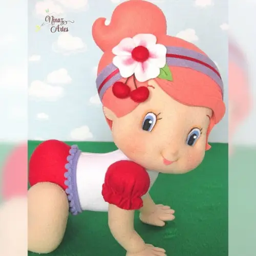 Boneca Cerejinha Baby - Tema Moranguinho Baby