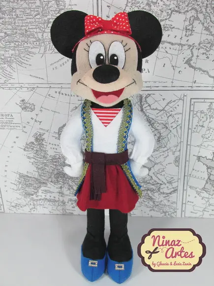 Boneca Minnie - Tema Mickey Pirata