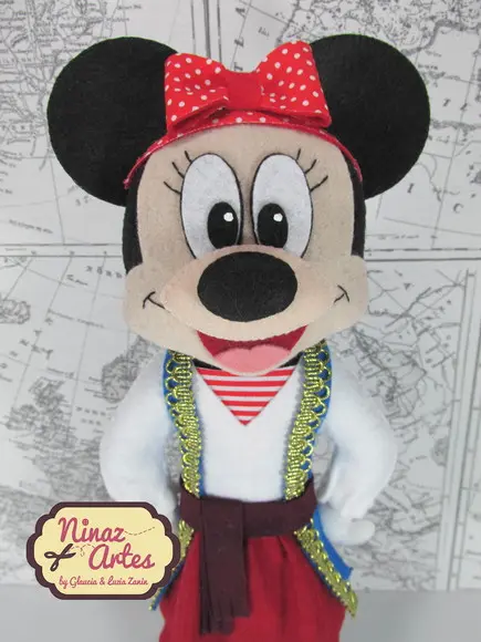 Boneca Minnie - Tema Mickey Pirata