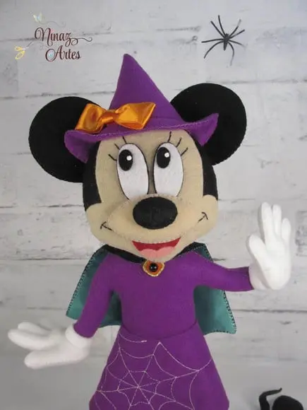 Boneca Minnie Bruxinha - Tema Halloween
