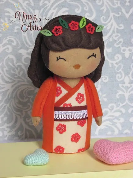 Boneca Moana Kokeshi - Princesas - Oriental