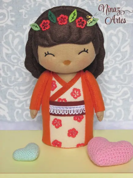 Boneca Moana Kokeshi - Princesas - Oriental