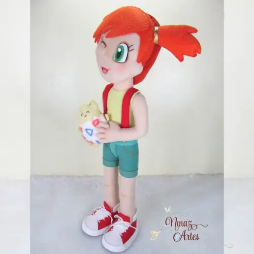 Boneca Misty com Togepi - Tema Pokémon
