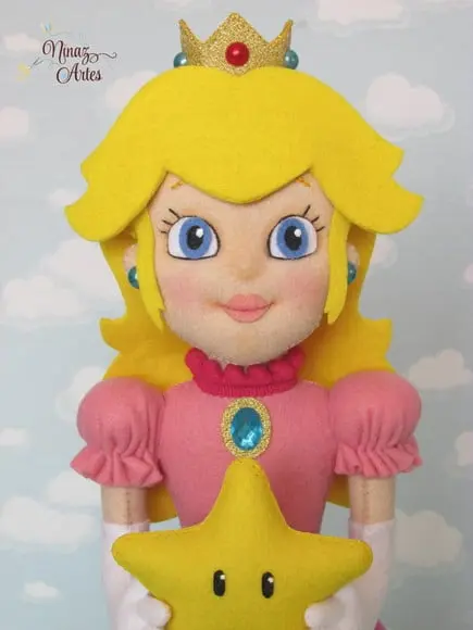 Boneca Princesa Peach - Tema Super Mario