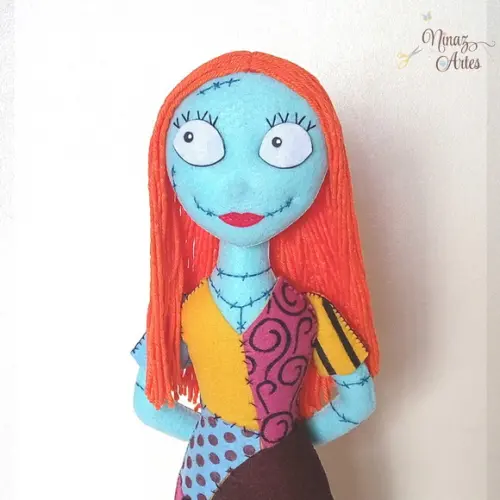 Boneca Sally Skellington - Tema o Estranho Mundo de Jack