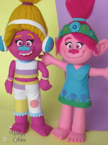 Bonecas Poppy e Dj Suki - Tema Trolls