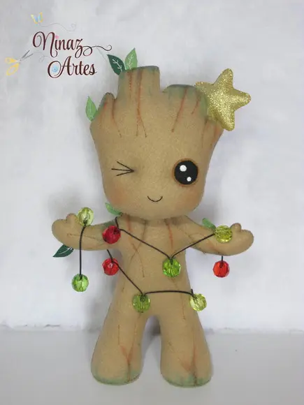 Boneco Baby Groot Natalino - Enfeite de Natal
