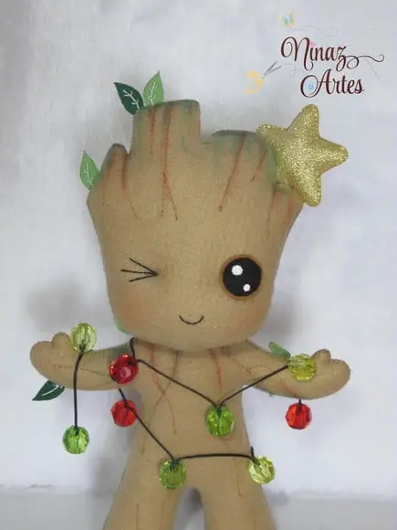 Boneco Baby Groot Natalino - Enfeite de Natal