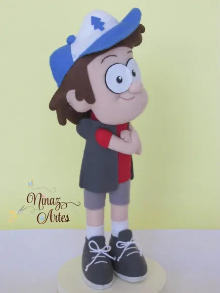 Boneco Dipper - Tema Gravity Falls