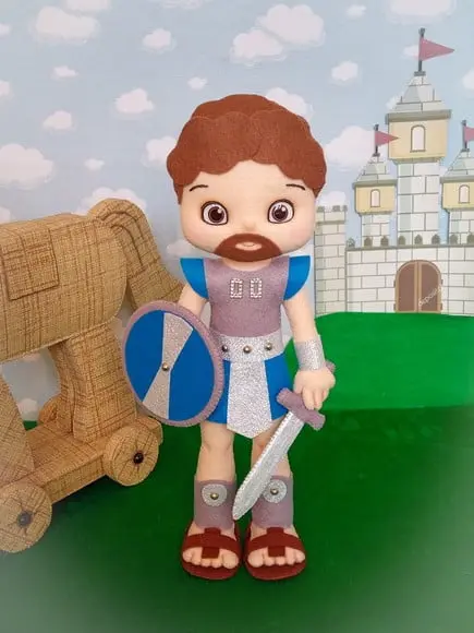 Boneco Heitor - Tema Tróia - História de Helena
