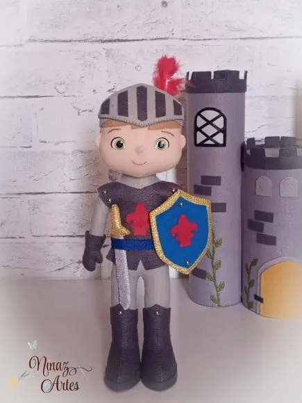 Boneco Lancelot Cavaleiro - Tema Rei Arthur - Era Medieval