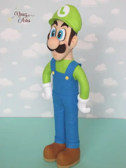 Boneco Luigi Bros - Tema Super Mario