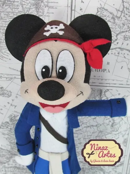 Boneco Mickey - Tema Mickey Pirata